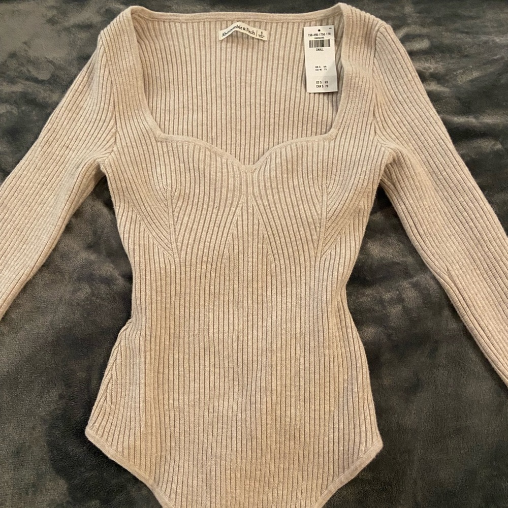 NWT Cream Abercrombie Bodysuit